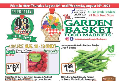 The Garden Basket Flyer August 10 to 16