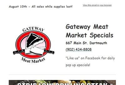 Gateway Meat Market Flyer August 10 to 16