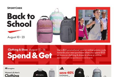 Sport Chek Back To School Flyer August 10 to 23