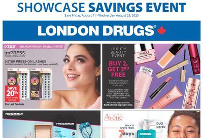 London Drugs Showcase Savings Event Flyer August 11 to 23
