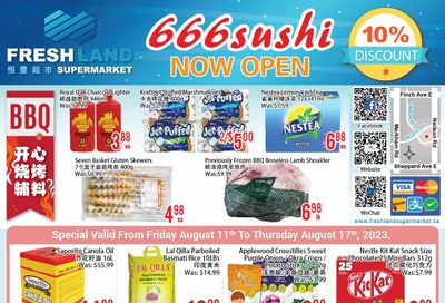 FreshLand Supermarket Flyer August 11 to 17