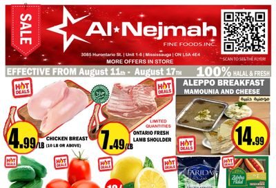 Alnejmah Fine Foods Inc. Flyer August 11 to 17