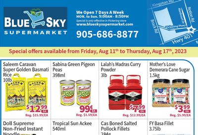 Blue Sky Supermarket (Pickering) Flyer August 11 to 17