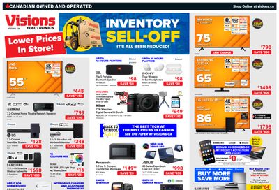 Visions Electronics Inventory Sell Off Flyer August 11 to 17