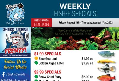 Big Al's (Mississauga) Weekly Specials August 11 to 17