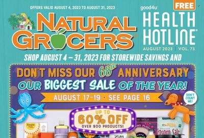 Natural Grocers Weekly Ad Flyer Specials August 4 to August 31, 2023