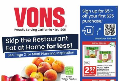 Vons (CA) Weekly Ad Flyer Specials August 9 to August 15, 2023