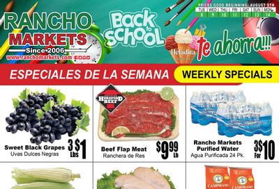Rancho Markets (UT) Weekly Ad Flyer Specials August 8 to August 14, 2023