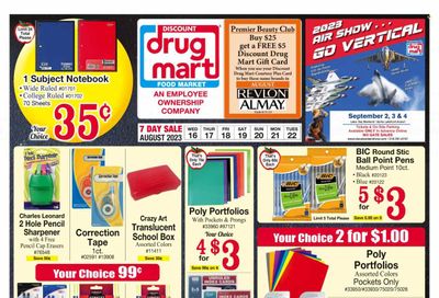 Discount Drug Mart (OH) Weekly Ad Flyer Specials August 16 to August 22, 2023