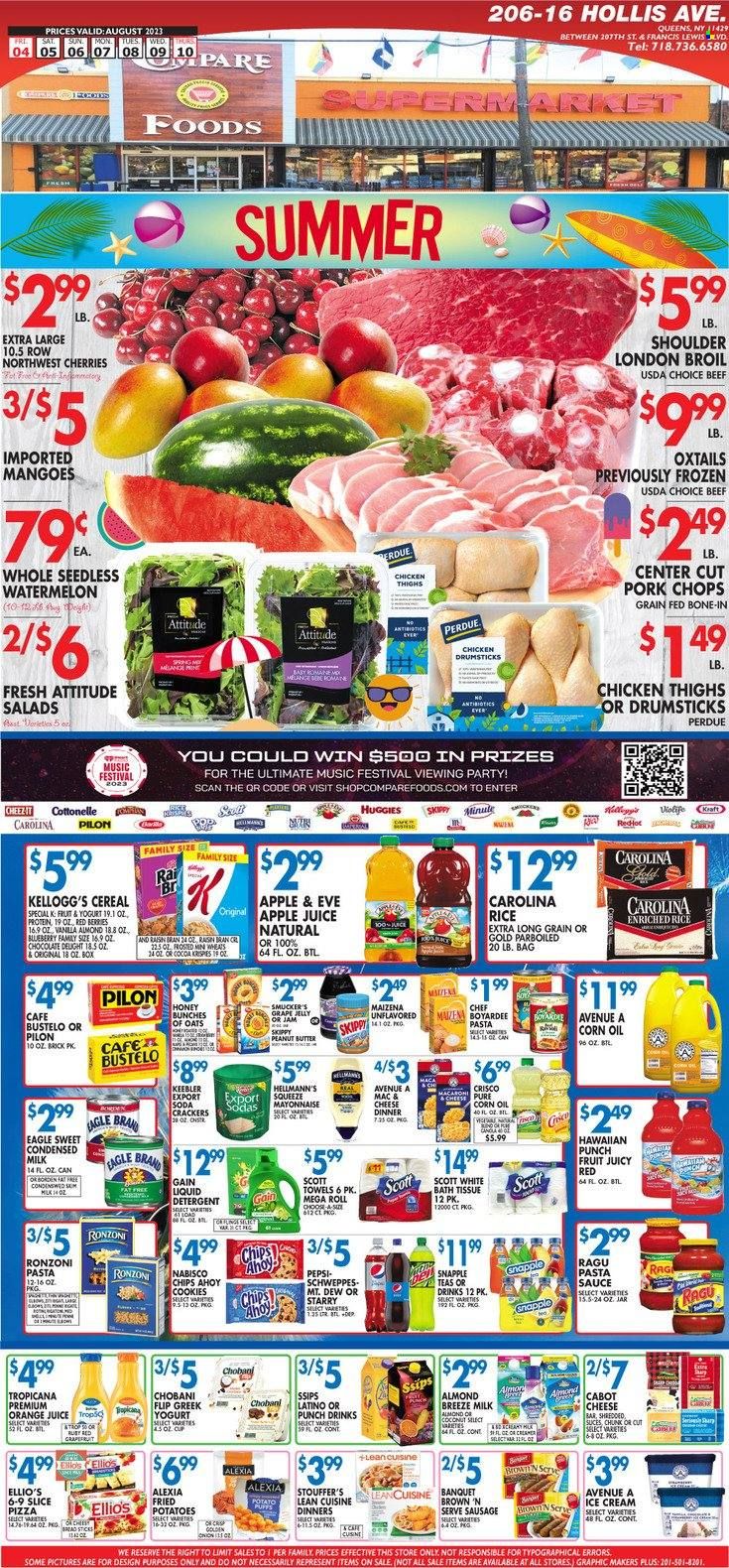 Compare Foods (NY) Weekly Ad Flyer Specials August 4 to August 10, 2023