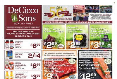 DeCicco & Sons (NY) Weekly Ad Flyer Specials August 11 to August 17, 2023