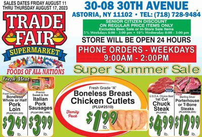Trade Fair Supermarket (NY) Weekly Ad Flyer Specials August 11 to August 17, 2023