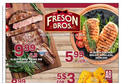 Freson Bros. Flyer August 18 to 24