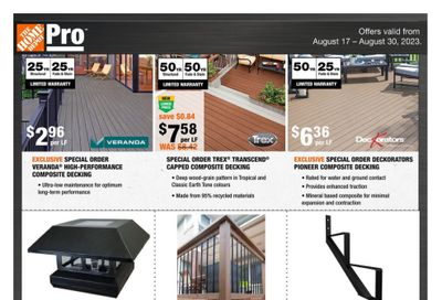 Home Depot Pro Flyer August 17 to 30