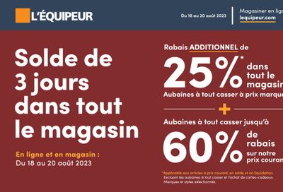 L'Équipeur Flyer August 18 to 20