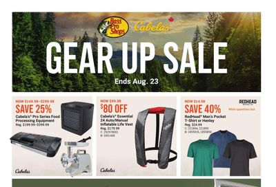 Bass Pro Shops Gear Up Sale Flyer August 17 to 23
