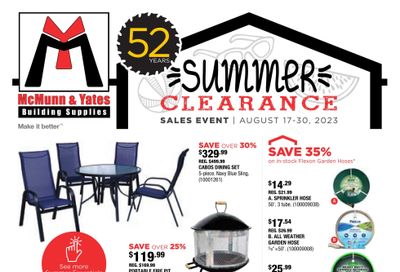 McMunn & Yates Building Supplies Flyer August 17 to 30