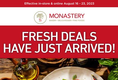 Monastery Bakery Flyer August 16 to 23