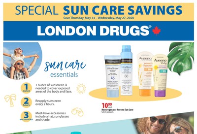 London Drugs Special Sun Care Savings Flyer May 14 to 27