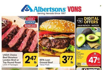 Vons (NV) Weekly Ad Flyer Specials August 16 to August 22, 2023