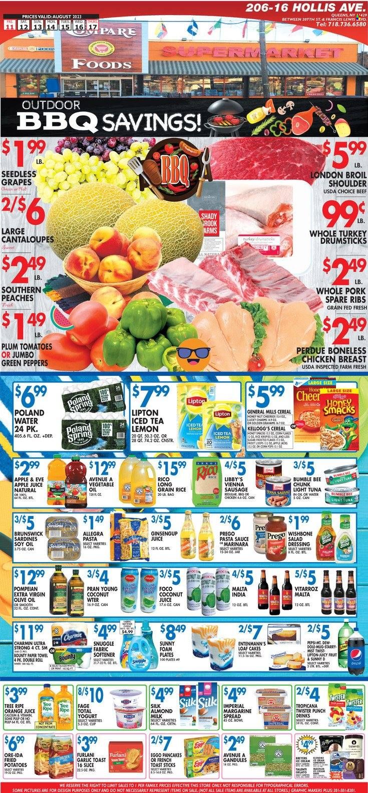 Compare Foods (NY) Weekly Ad Flyer Specials August 11 to August 17, 2023