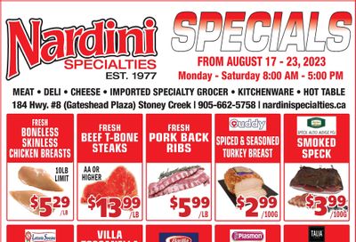 Nardini Specialties Flyer August 17 to 23
