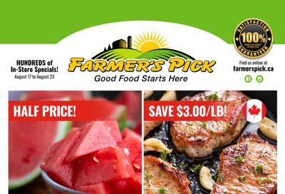Farmer's Pick Flyer August 17 to 23
