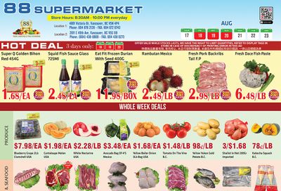 88 Supermarket Flyer August 17 to 23