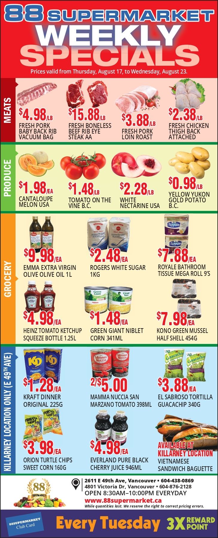 88 Supermarket Flyer August 17 to 23