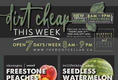 The Root Cellar Flyer August 17 to 23