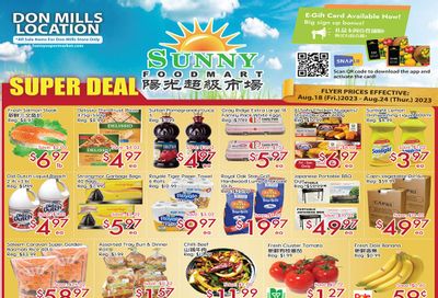 Sunny Foodmart (Don Mills) Flyer August 18 to 24