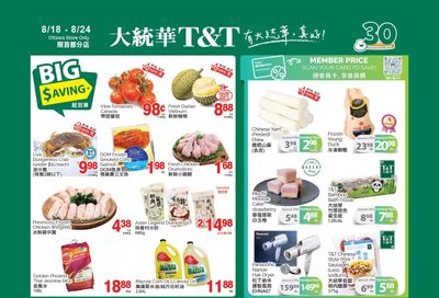 T&T Supermarket (Ottawa) Flyer August 18 to 24