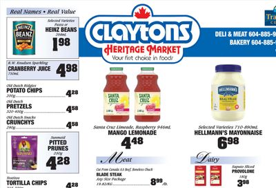 Claytons Heritage Market Flyer August 18 to 24