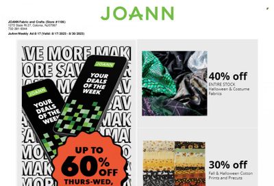 JOANN Weekly Ad Flyer Specials August 17 to August 30, 2023