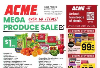 ACME (DE, NJ, NY, PA) Weekly Ad Flyer Specials August 18 to August 24, 2023