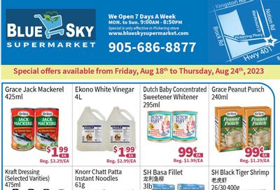 Blue Sky Supermarket (Pickering) Flyer August 18 to 24