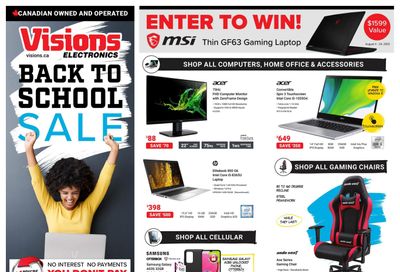 Visions Electronics Back To School Flyer August 18 to 24