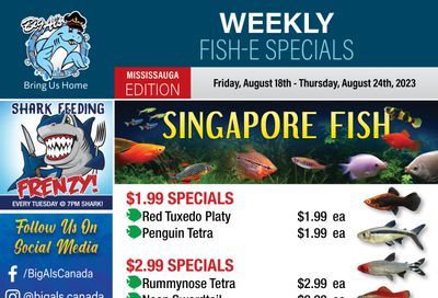 Big Al's (Mississauga) Weekly Specials August 18 to 24