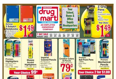 Discount Drug Mart (OH) Weekly Ad Flyer Specials August 23 to August 29, 2023