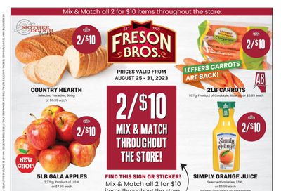 Freson Bros. Flyer August 25 to 31