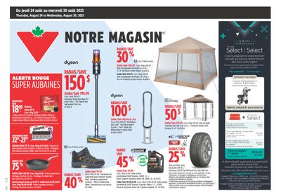 Canadian Tire (QC) Flyer August 24 to 30