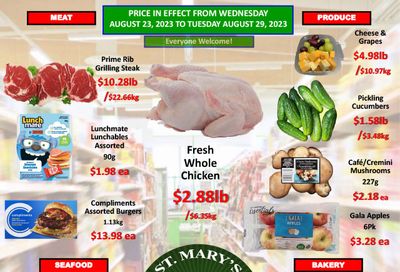 St. Mary's Supermarket Flyer August 23 to 29