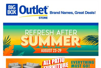 Big Box Outlet Store Flyer August 23 to 29