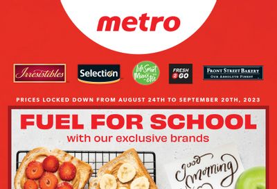 Metro (ON) Back To School Flyer August 24 to September 20