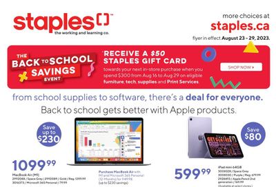 Staples Flyer August 23 to 29