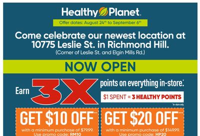 Healthy Planet Monthly Flyer August 24 to September 20