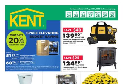 Kent Building Supplies Flyer August 24 to 30