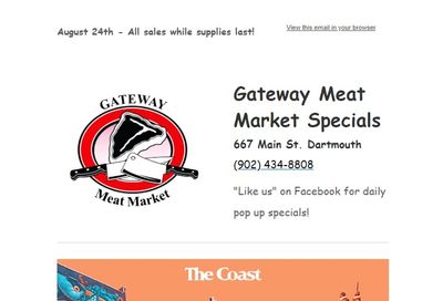 Gateway Meat Market Flyer August 24 to 30