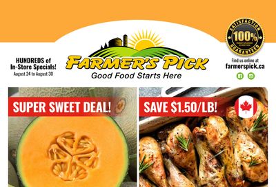 Farmer's Pick Flyer August 24 to 30