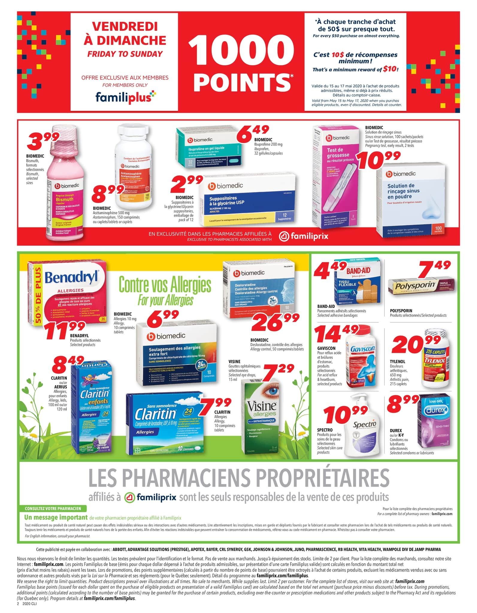 Familiprix Clinique Flyer May 14 to 20